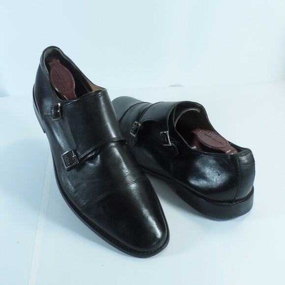 Men's Florsheim Double Monk Strap Black Leather Oxfords Shoes Size 11.5 D - Picture 1 of 10